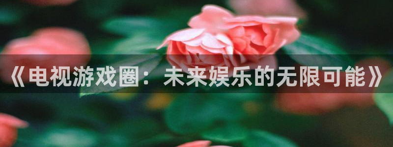 欧博娱乐登录：《电视游戏圈：未来娱乐的无限可能》